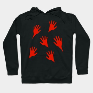 Bloody Handprints Crime Scene Hoodie